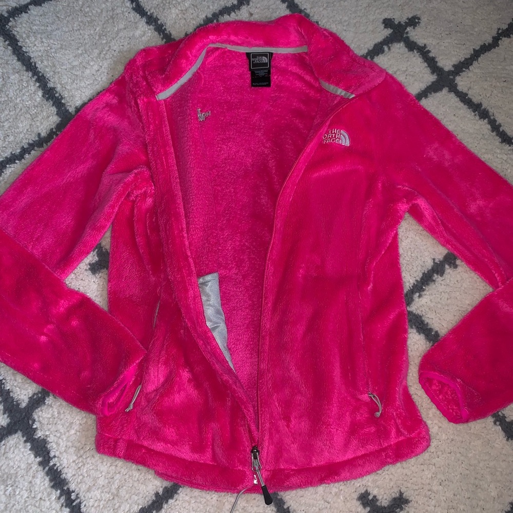 Pink Fuzzy North face